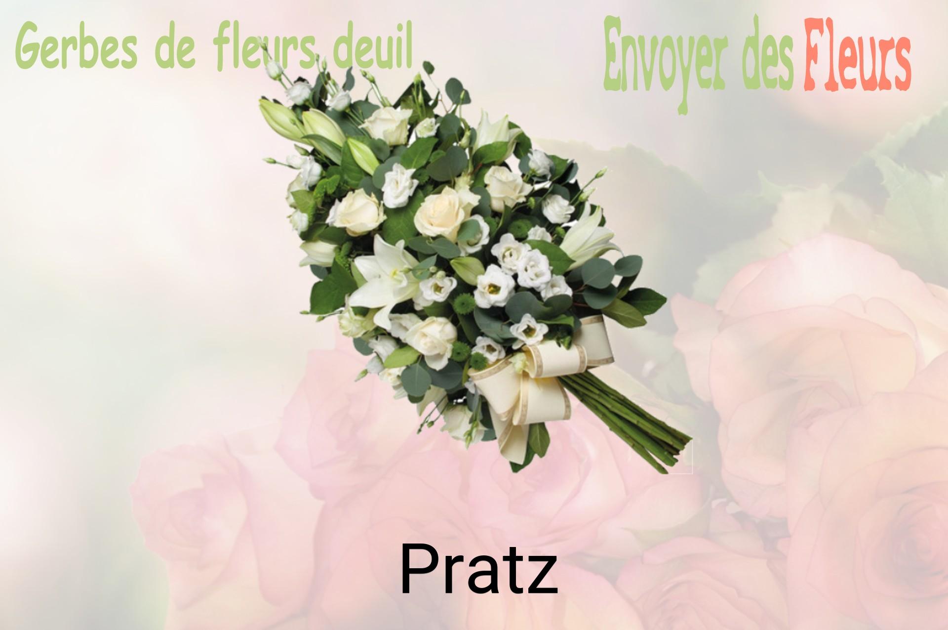 Gerbe de fleurs de deuil livrée à Pratz